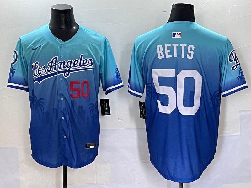 Men 2025 Los Angeles Dodgers #50 Betts Blue Nike MLB Jersey Daoqite style 3->los angeles dodgers->MLB Jersey